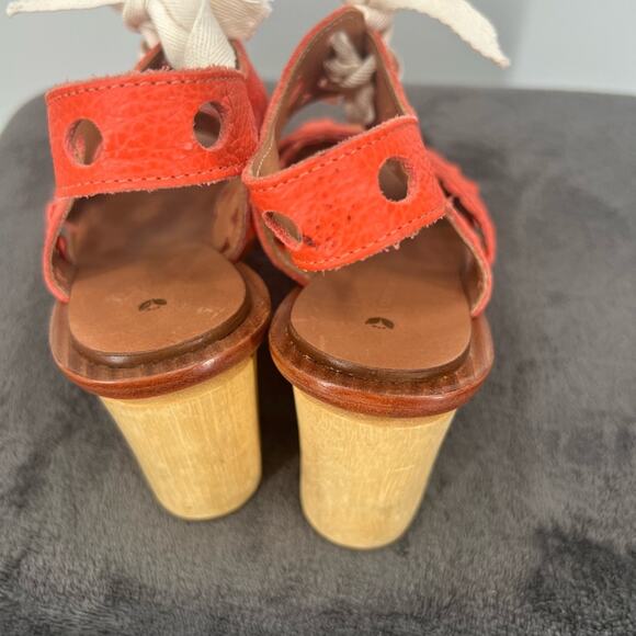 Leifsdottir by Anthropologie Cutout Leather Riika Heeled Sandals - Picture 7 of 11